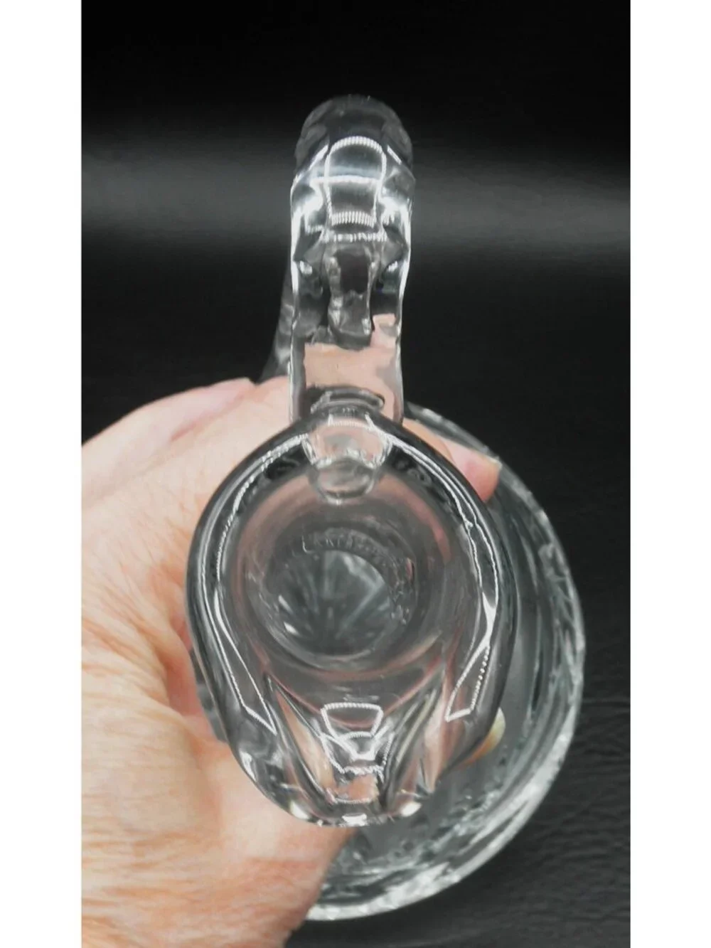 Handled Wine Decanter American Brilliant APB Cut Glass American Pinwheel 12 Inch